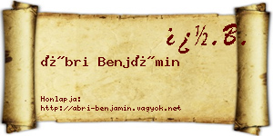 Ábri Benjámin névjegykártya
